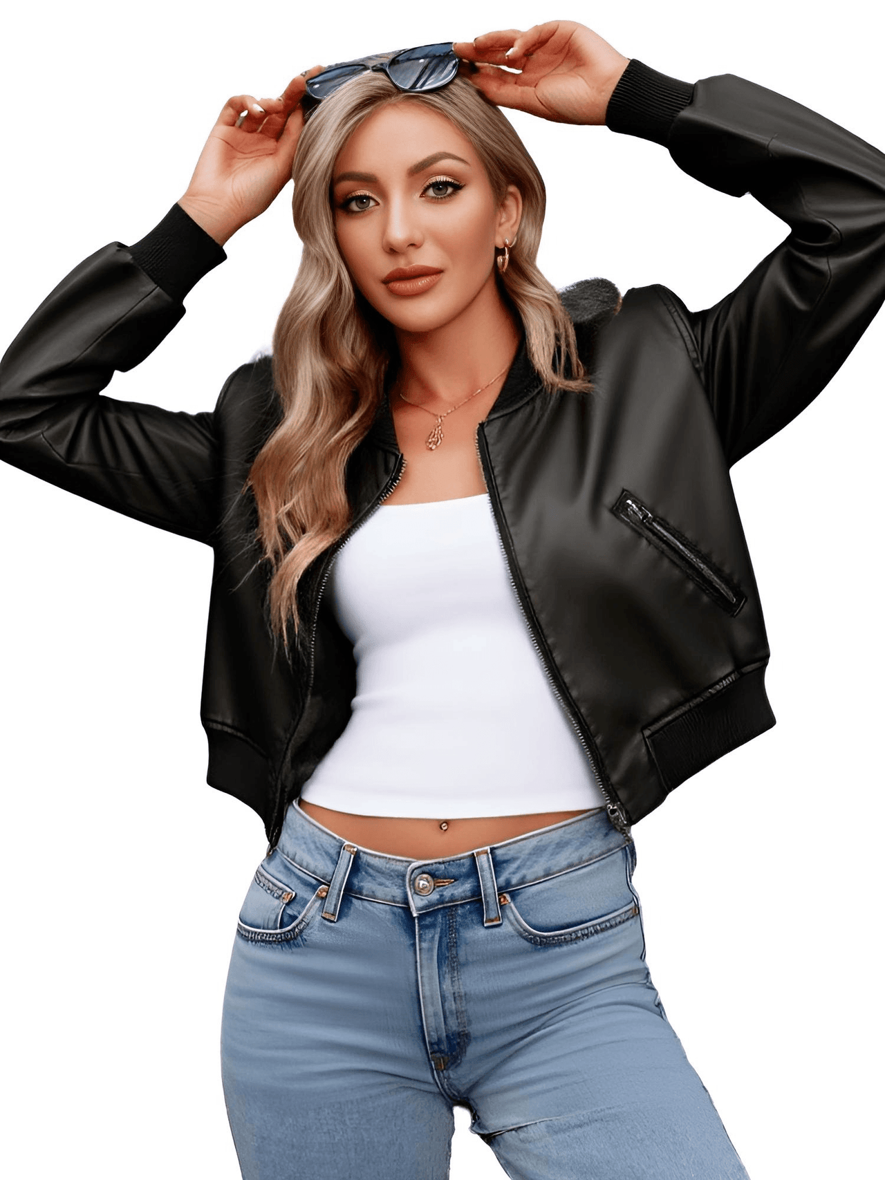 Women's Vintage Imitation Leather Bomber Jacket -, Jackets , Drestiny , Australia, Black, Jackets, L, M, New Zealand, S, United Kingdom, United States, XL, XS , Drestiny , www.shopdrestiny.com