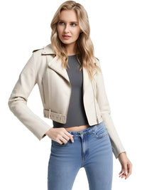 Thumbnail for Women's Vintage Loose Faux Leather Short Jacket with Belt -, Jackets , Drestiny , Australia, Black, Jackets, L, M, New Zealand, S, United Kingdom, United States, XL, XS , Drestiny , www.shopdrestiny.com