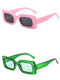 Thumbnail for Women's Vintage Rectangle Frame Sunglasses Ladies Eyewear UV400, Drestiny, Sunglasses, United States, USA, Canada, Australia, New Zealand, United Kingdom, Gender_Women, UK, Leopard Gradient Tea, Matte Purple Grey, Pink Grey, Green Blue, Black Grey, Jelly Green Tea, Tea Gradient Tea, Purple Gradient Tea, Blue Blue, Colorful, Pink Gradient Pink, Purple Double Purple, Jelly Blue,  Women's vintage rectangle sunglasses, Retro rectangle sunglasses women, Small rectangle sunglasses women vintage, shopdrestiny.com