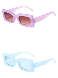 Thumbnail for Women's Vintage Rectangle Frame Sunglasses Ladies Eyewear UV400, Drestiny, Sunglasses, United States, USA, Canada, Australia, New Zealand, United Kingdom, Gender_Women, UK, Leopard Gradient Tea, Matte Purple Grey, Pink Grey, Green Blue, Black Grey, Jelly Green Tea, Tea Gradient Tea, Purple Gradient Tea, Blue Blue, Colorful, Pink Gradient Pink, Purple Double Purple, Jelly Blue,  Women's vintage rectangle sunglasses, Retro rectangle sunglasses women, Small rectangle sunglasses women vintage, shopdrestiny.com