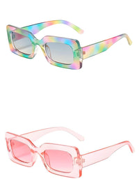 Thumbnail for Women's Vintage Rectangle Frame Sunglasses Ladies Eyewear UV400, Drestiny, Sunglasses, United States, USA, Canada, Australia, New Zealand, United Kingdom, Gender_Women, UK, Leopard Gradient Tea, Matte Purple Grey, Pink Grey, Green Blue, Black Grey, Jelly Green Tea, Tea Gradient Tea, Purple Gradient Tea, Blue Blue, Colorful, Pink Gradient Pink, Purple Double Purple, Jelly Blue,  Women's vintage rectangle sunglasses, Retro rectangle sunglasses women, Small rectangle sunglasses women vintage, shopdrestiny.com