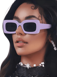 Thumbnail for Women's Vintage Rectangle Frame Sunglasses Ladies Eyewear UV400, Drestiny, Sunglasses, United States, USA, Canada, Australia, New Zealand, United Kingdom, Gender_Women, UK, Leopard Gradient Tea, Matte Purple Grey, Pink Grey, Green Blue, Black Grey, Jelly Green Tea, Tea Gradient Tea, Purple Gradient Tea, Blue Blue, Colorful, Pink Gradient Pink, Purple Double Purple, Jelly Blue,  Women's vintage rectangle sunglasses, Retro rectangle sunglasses women, Small rectangle sunglasses women vintage, shopdrestiny.com