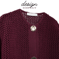 Thumbnail for Women's Vintage Sweater With Pockets Single Breasted Knitted Sweater Chic Lady -, Sweaters , Drestiny , 10, 4, 6, 8, Australia, Black, Brown, Cardigans, FR, Gold, L, Long Sleeves, M, Purple, S, Sweaters, United Kingdom, United States, Wine Red , Drestiny , www.shopdrestiny.com
