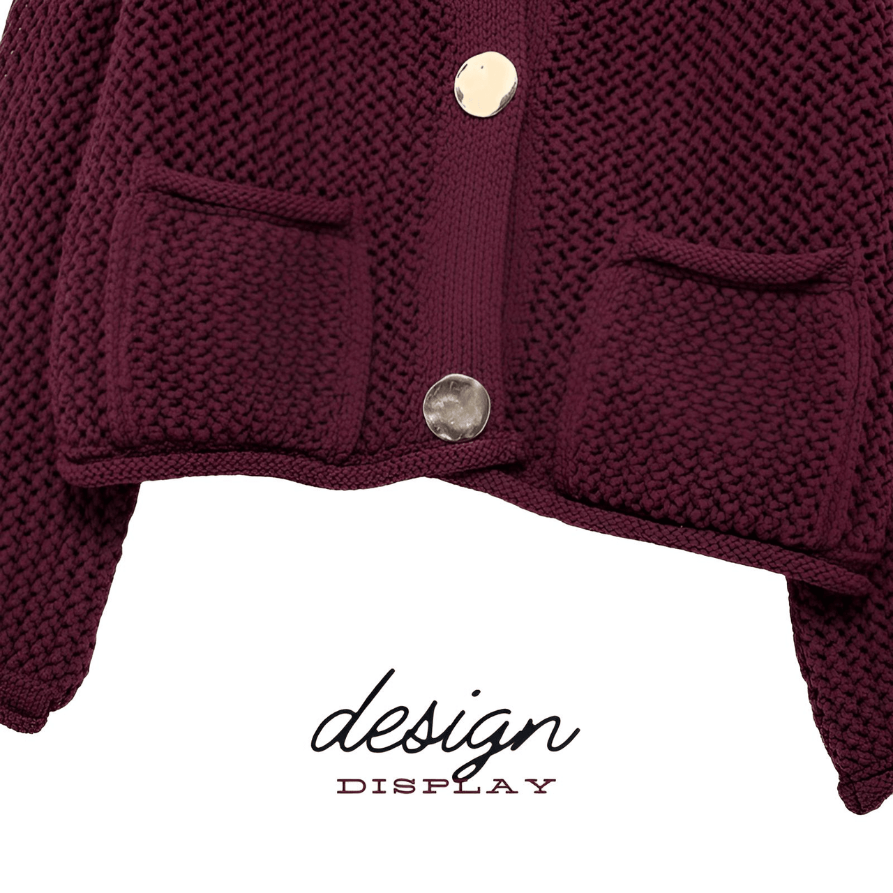 Women's Vintage Sweater With Pockets Single Breasted Knitted Sweater Chic Lady -, Sweaters , Drestiny , 10, 4, 6, 8, Australia, Black, Brown, Cardigans, FR, Gold, L, Long Sleeves, M, Purple, S, Sweaters, United Kingdom, United States, Wine Red , Drestiny , www.shopdrestiny.com