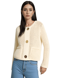 Thumbnail for Women's Vintage Sweater With Pockets Single Breasted Knitted Sweater Chic Lady -, Sweaters , Drestiny , 10, 4, 6, 8, Australia, Black, Brown, Cardigans, FR, Gold, L, Long Sleeves, M, Purple, S, Sweaters, United Kingdom, 
red, grey, green, beige, United States, Wine Red , Drestiny , www.shopdrestiny.com