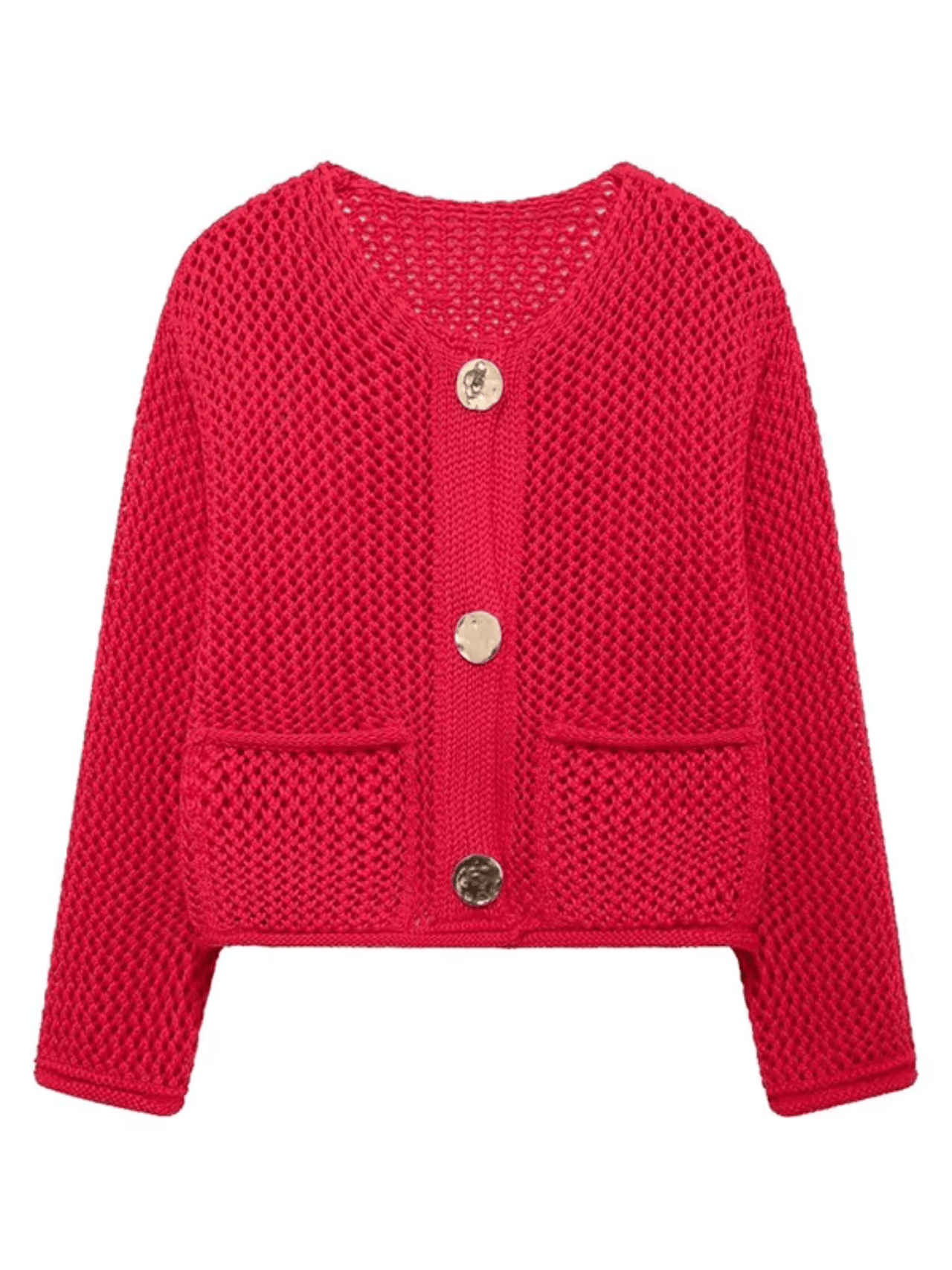 Women's Vintage Sweater With Pockets Single Breasted Knitted Sweater Chic Lady -, Sweaters , Drestiny , 10, 4, 6, 8, Australia, Black, Brown, Cardigans, FR, Gold, L, Long Sleeves, M, Purple, S, Sweaters, United Kingdom, 
red, grey, green, beige, United States, Wine Red , Drestiny , www.shopdrestiny.com