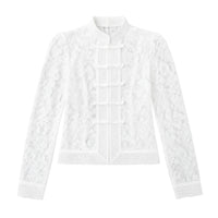 Thumbnail for White lace blouse on a white background