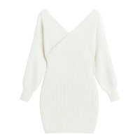 Thumbnail for White sweater dress on a white background
