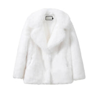 Thumbnail for White fur coat on a white background