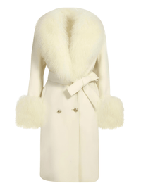 Thumbnail for Women's Wool Cashmere Coat With Real Mongolian Sheep Fur Collar and Cuffs Ladies Double Faced Coats Belted Winter Fall Long Coat -, Coats , Drestiny , Australia, Black, Blue, Brown, Coats, Coffee, Dark Brown, Fuchsia, Green, Khaki, L, Light Grey, Light Purple, Lilac, M, Mint, Mint Green, Neon Green, Orange, Pink, Purple, Red, Royal Blue, S, Teal, United Kingdom, United States, Violet Red, White, XL, XXL , Drestiny , www.shopdrestiny.com