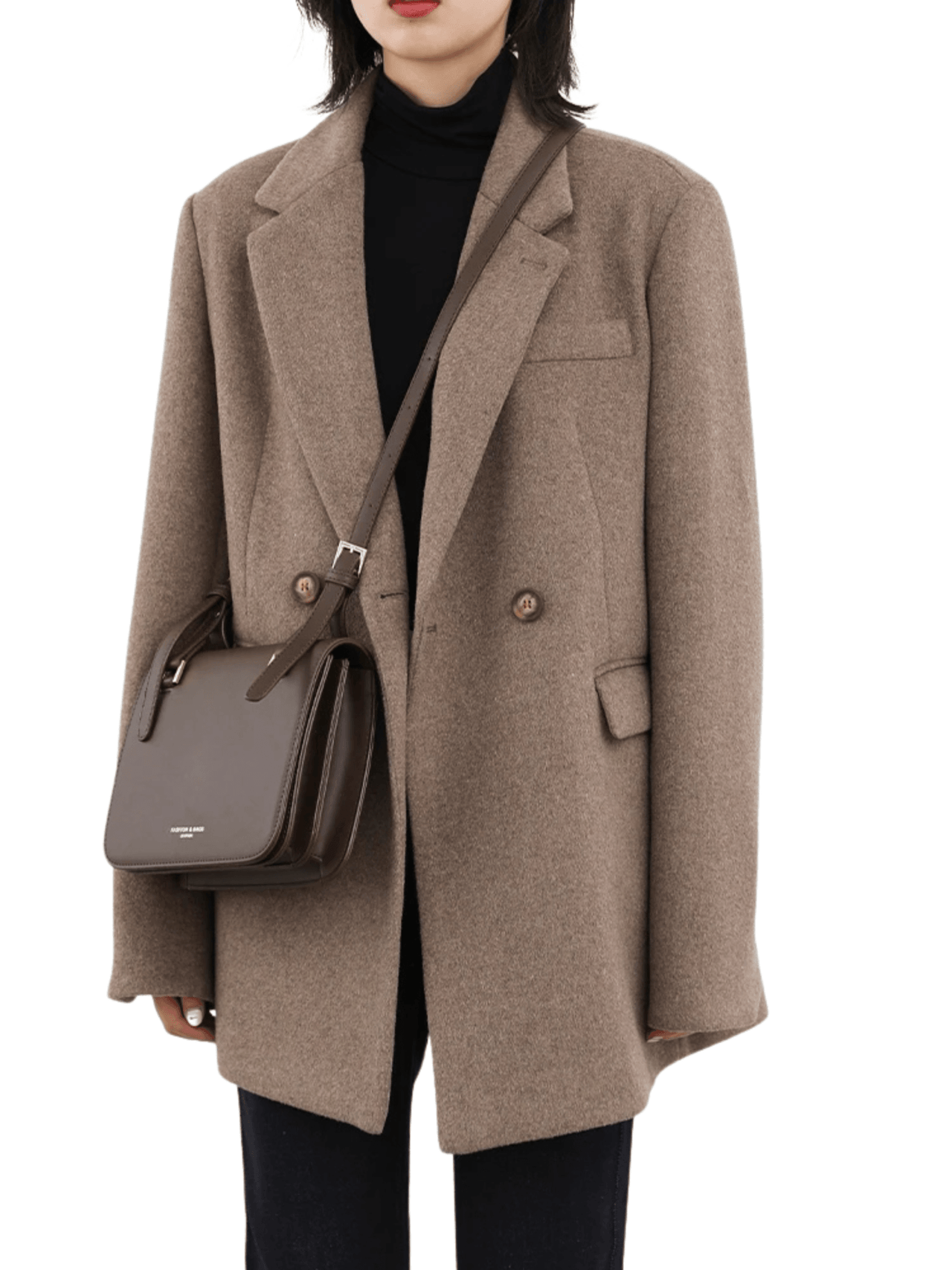 Women's Wool Blend Coat Mid-Long Woolen Jacket Thick Warm Women's Overcoat Office Lady -, Coats , Drestiny , Black, Brown, Coats, Jackets, L, M, S, United Kingdom, United States, XL, XXL , Drestiny , www.shopdrestiny.com