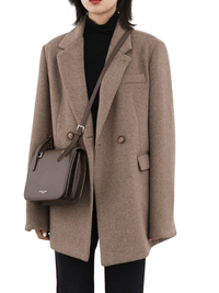 Thumbnail for Women's Wool Blend Coat Mid-Long Woolen Jacket Thick Warm Women's Overcoat Office Lady -, Coats , Drestiny , Black, Brown, Coats, Jackets, L, M, S, United Kingdom, United States, XL, XXL , Drestiny , www.shopdrestiny.com