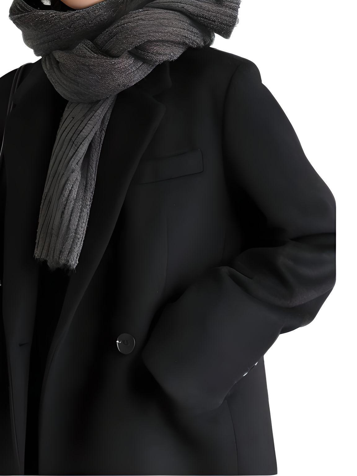 Women's Wool Blend Coat Mid-Long Woolen Jacket Thick Warm Women's Overcoat Office Lady -, Coats , Drestiny , Black, Brown, Coats, Jackets, L, M, S, United Kingdom, United States, XL, XXL , Drestiny , www.shopdrestiny.com
