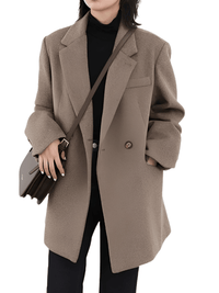 Thumbnail for Women's Wool Blend Coat Mid-Long Woolen Jacket Thick Warm Women's Overcoat Office Lady -, Coats , Drestiny , Black, Brown, Coats, Jackets, L, M, S, United Kingdom, United States, XL, XXL , Drestiny , www.shopdrestiny.com
