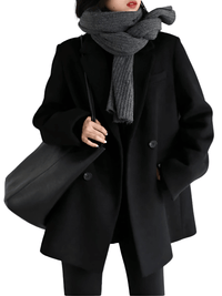 Thumbnail for Women's Wool Blend Coat Mid-Long Woolen Jacket Thick Warm Women's Overcoat Office Lady -, Coats , Drestiny , Black, Brown, Coats, Jackets, L, M, S, United Kingdom, United States, XL, XXL , Drestiny , www.shopdrestiny.com