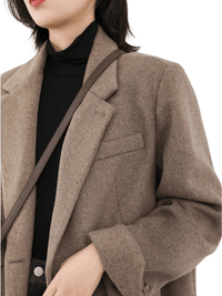 Thumbnail for Women's Wool Blend Coat Mid-Long Woolen Jacket Thick Warm Women's Overcoat Office Lady -, Coats , Drestiny , Black, Brown, Coats, Jackets, L, M, S, United Kingdom, United States, XL, XXL , Drestiny , www.shopdrestiny.com