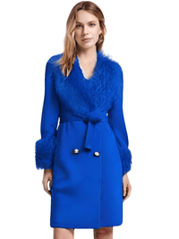 Thumbnail for Women's Wool Cashmere Coat With Real Mongolian Sheep Fur Collar and Cuffs Ladies Double Faced Coats Belted Winter Fall Long Coat -, Coats , Drestiny , Australia, Black, Blue, Brown, Coats, Coffee, Dark Brown, Fuchsia, Green, Khaki, L, Light Grey, Light Purple, Lilac, M, Mint, Mint Green, Neon Green, Orange, Pink, Purple, Red, Royal Blue, S, Teal, United Kingdom, United States, Violet Red, White, XL, XXL , Drestiny , www.shopdrestiny.com