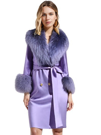 Thumbnail for Women's Wool Cashmere Coat With Real Mongolian Sheep Fur Collar and Cuffs Ladies Double Faced Coats Belted Winter Fall Long Coat -, Coats , Drestiny , Australia, Black, Blue, Brown, Coats, Coffee, Dark Brown, Fuchsia, Green, Khaki, L, Light Grey, Light Purple, Lilac, M, Mint, Mint Green, Neon Green, Orange, Pink, Purple, Red, Royal Blue, S, Teal, United Kingdom, United States, Violet Red, White, XL, XXL , Drestiny , www.shopdrestiny.com