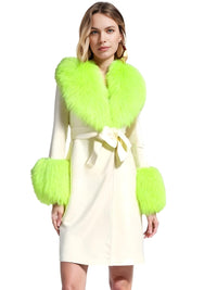 Thumbnail for Women's Wool Cashmere Coat With Real Mongolian Sheep Fur Collar and Cuffs Ladies Double Faced Coats Belted Winter Fall Long Coat -, Coats , Drestiny , Australia, Black, Blue, Brown, Coats, Coffee, Dark Brown, Fuchsia, Green, Khaki, L, Light Grey, Light Purple, Lilac, M, Mint, Mint Green, Neon Green, Orange, Pink, Purple, Red, Royal Blue, S, Teal, United Kingdom, United States, Violet Red, White, XL, XXL , Drestiny , www.shopdrestiny.com