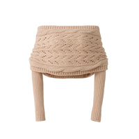 Thumbnail for Women's Wrap Scarf Sweater Long-Sleeved Autumn Winter Shawl Wrap Solid Color Knitted Wrap Scarf