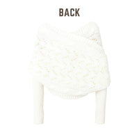 Thumbnail for Women's Wrap Scarf Sweater Long-Sleeved Autumn Winter Shawl Wrap Solid Color Knitted Wrap Scarf