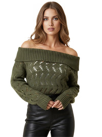 Thumbnail for Women's Wrap Scarf Sweater Long-Sleeved Autumn Winter Shawl Wrap Solid Color Knitted Wrap Scarf