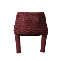 Thumbnail for Maroon knitted sweater on a white background