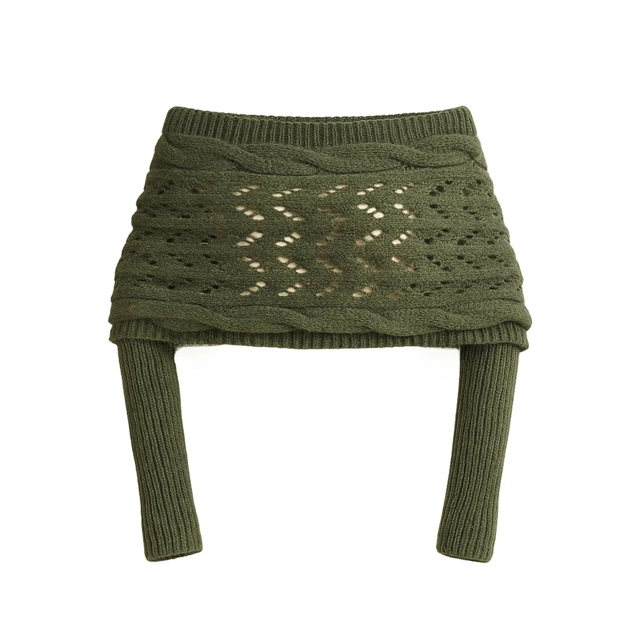 Women's Wrap Scarf Sweater Long-Sleeved Autumn Winter Shawl Wrap Solid Color Knitted Wrap Scarf