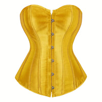 Thumbnail for Yellow satin corset on a white background