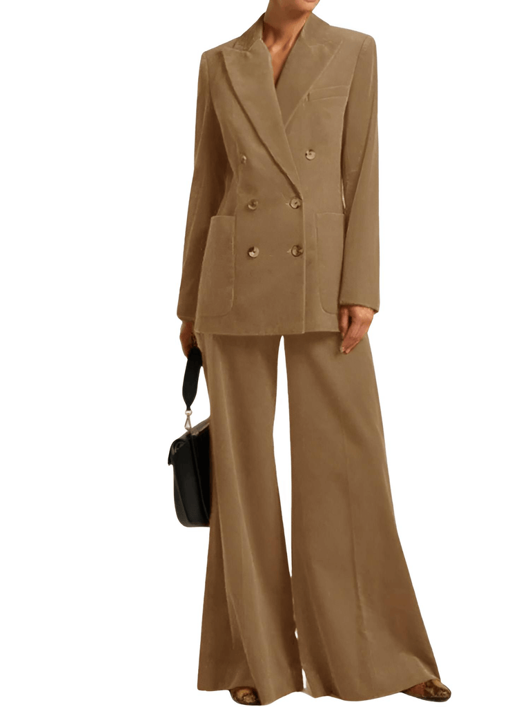 Elevate your fashion game with the trendy Women's Suit 2-Piece Corduroy Flared Wide Leg Pants Suit. Experience the convenience of free shipping and let us take care of the tax at Drestiny! Seen on FOX, NBC, and CBS. Enjoy up to 50% off!