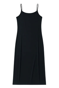 Thumbnail for Black slip dress with thin straps on a white background