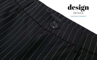 Thumbnail for High Waist Straight Leg Pinstriped Pants For Women -, Pants , Drestiny , Australia, Beige, Black, Canada, Casual Pants, Dark Grey, Dress Pants, Green, Grey, L, M, New Zealand, S, United Kingdom, United States, XS , Drestiny , www.shopdrestiny.com