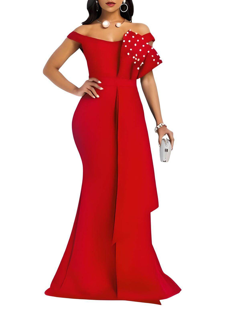 Shop Drestiny for an elegant red pearl beaded maxi dress. Enjoy free shipping and let us cover the tax! Seen on FOX/NBC/CBS. Save up to 50% for a limited time.