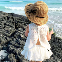Thumbnail for Girl's Summer Clothing Set - Hollow Lace Sleeveless Shirt & Shorts 2Pcs Set -, Sets , Drestiny , 12M, 18M, 2T, 3T, 4T, 5T, 6T, Australia, Canada, Girls, New Zealand, Short Sets, Shorts, Skirt Sets, Skirts, Sleeveless, TD, United Kingdom, United States, White , Drestiny , www.shopdrestiny.com
