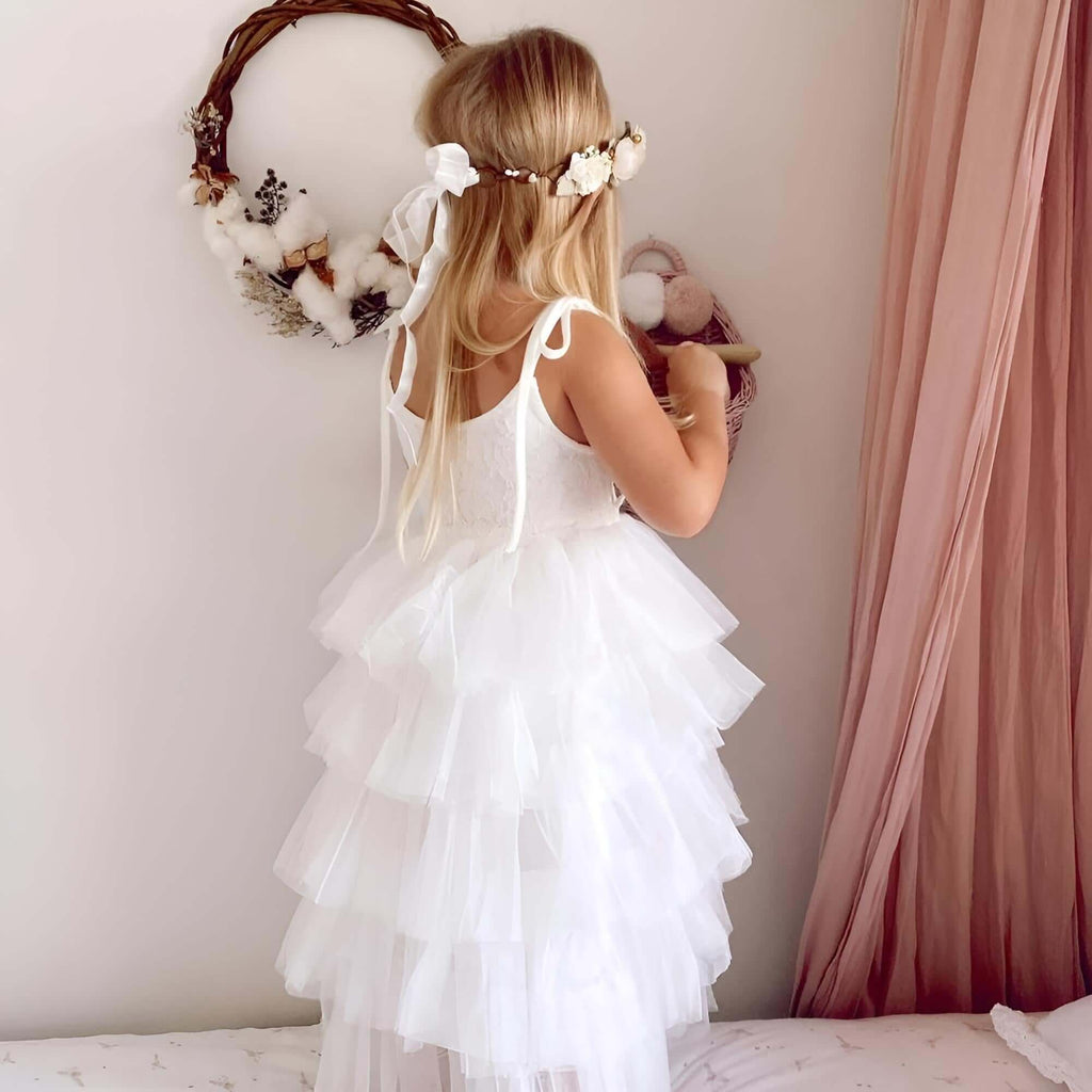 Girl's Sleeveless Strap Princess Dress