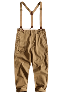 Thumbnail for Loose Straight Leg Pants For Men With Suspenders -, Pants , Drestiny , 29, 30, 31, 32, 33, 34, 36, 38, Australia, Black, Canada, Casual Pants, Dress Pants, Khaki, New Zealand, Overalls, United Kingdom, United States , Drestiny , www.shopdrestiny.com