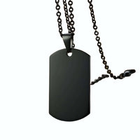 Thumbnail for Men's Dog Tag Pendant Necklace With Free Engraving! -, Necklaces , Drestiny , Australia, Black, Canada, Gender_Men, Necklaces, New Zealand, Silver, United Kingdom, United States , Drestiny , www.shopdrestiny.com