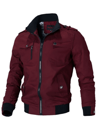 Thumbnail for Men's Windbreaker Bomber Jacket -, Coats & Jackets , Drestiny , 4XL, Army Green, Australia, Beige, Black, Bomber Jackets, Coats, Dark Red, FR, Jackets, L, M, Navy, New Zealand, S, United Kingdom, United States, XL, XXL, XXXL , Drestiny , www.shopdrestiny.com