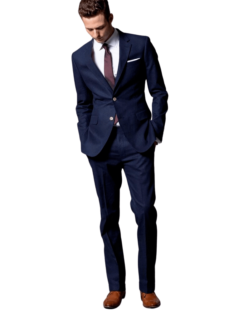 Custom Made Tailored Suits For Men With Tie & Pocket Square