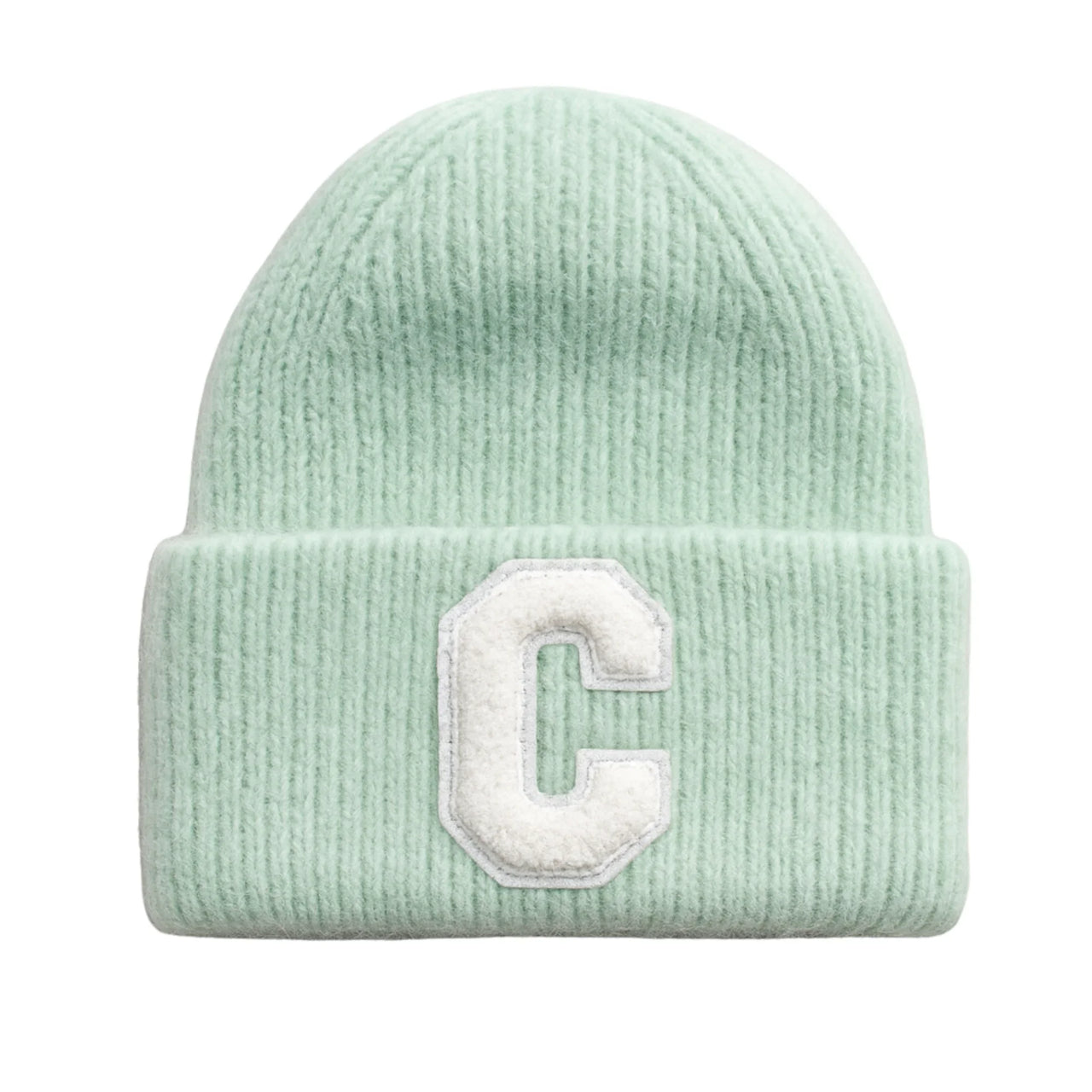 Fashion Letter C Rabbit Fur Beanie Winter Skiing Caps Luxury Hat