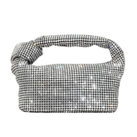 Women's Rhinestone Evening Bag Crystal Top Knot Handle Bag for Women Purses and Handbags Luxury Designer Handbag Tote, Handbags, Purses, Drestiny, United States, USA, Australia, United Kingdom, UK,  Silver, Blue, Champagne, Green, Black, Gold, Rhinestone clutch bag, Sparkly rhinestone handbag, Crystal embellished handbag, rhinestone evening bag, rhinestone shoulder bag, shopdrestiny.com