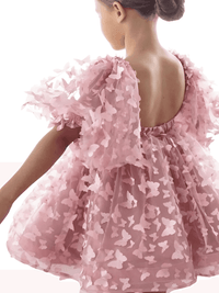 Thumbnail for Princess Lace Butterfly Tutu Puff Sleeve Dress -, Baby & Toddler Dresses , Drestiny , 10T, 12M, 12T, 18M, 2T, 3T, 5T, 7T, Australia, Canada, Dresses, Girls, Pink, Short Sleeves, TD, United Kingdom, United States, White , Drestiny , www.shopdrestiny.com
