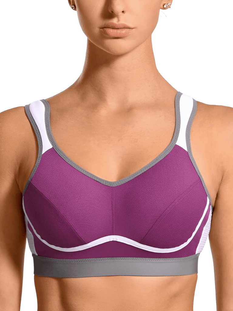 Women's Moisture-Wicking Bounce Control Purple Sports Bra