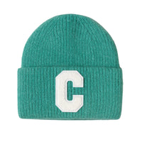Thumbnail for Teal beanie with a white 'C' logo on a white background