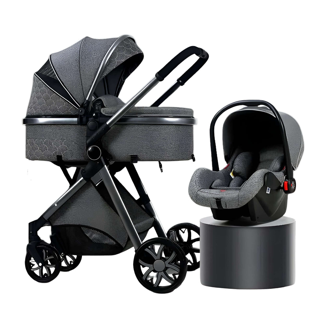 Dark Grey Luxury Baby Strollers High Landscape