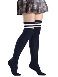 Thumbnail for Women's Over Knee Thigh High Socks -, Socks , Drestiny , Australia, Black, Canada, Gender_Women, New Zealand, Socks, United Kingdom, United States, White , Drestiny , www.shopdrestiny.com