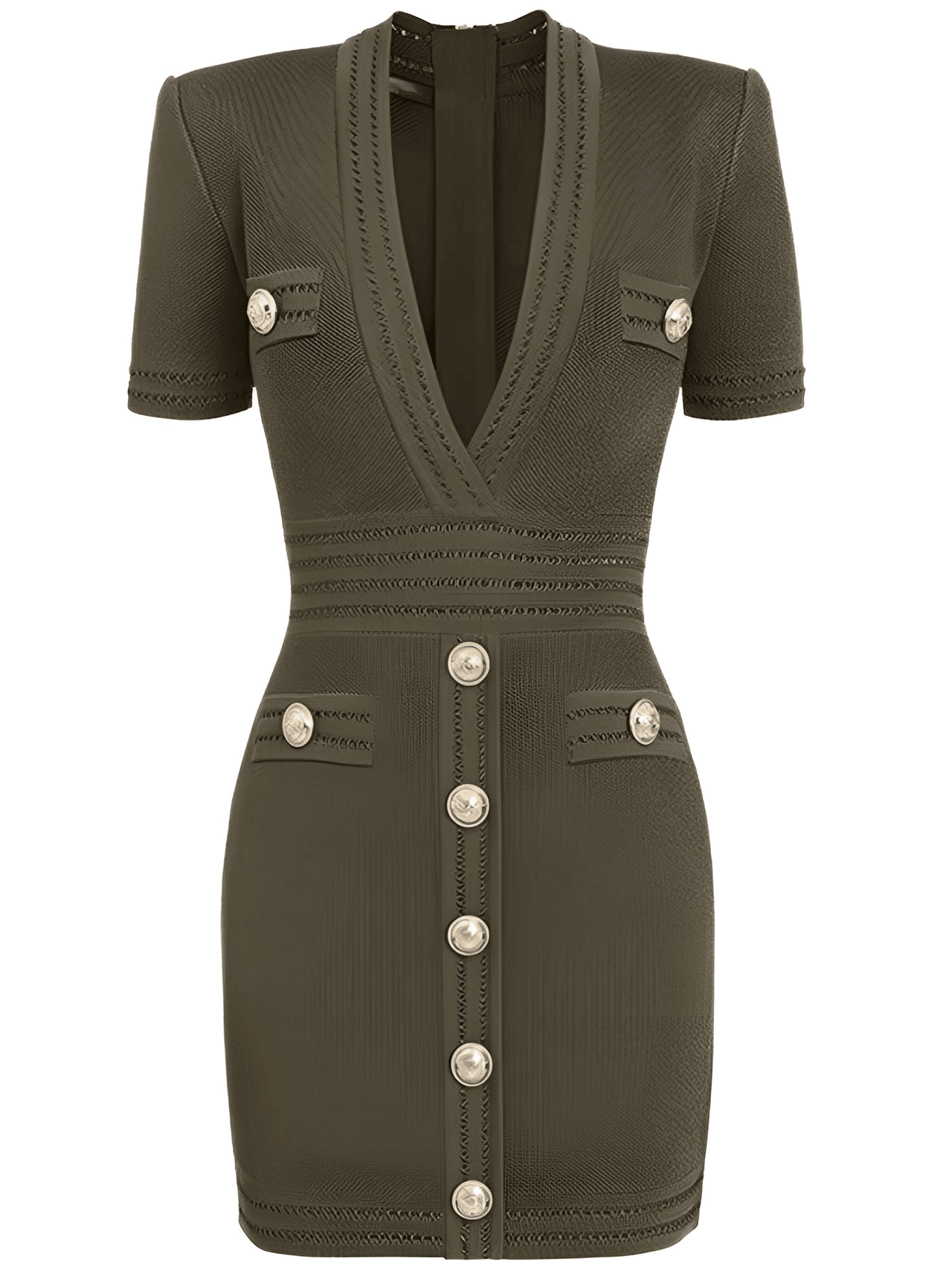 Women's Short-Sleeved V-Neck Mini Dress, Drestiny, Mini Dresses, Short Sleeves, S, M, L, XL, United States, USA, Canada, Australia, New Zealand, United Kingdom, UK, Teal, Dark Olive Green, Black, Deep Pink, White, Orange, Red, Purple, Yellow, Khaki, v-neck mini dress, V-neck mini dress dark olive green, shopdrestiny.com