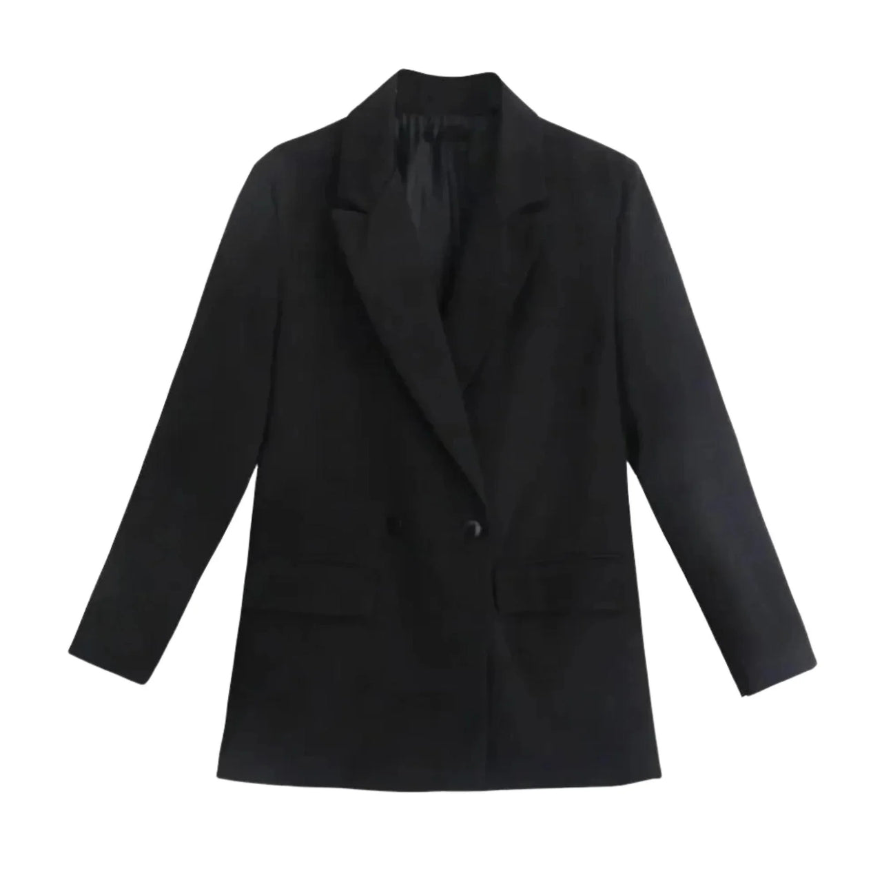 Black oversized blazer on a white background