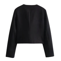 Thumbnail for Black long-sleeve top on a white background