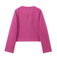 Thumbnail for Pink long-sleeve top on a white background